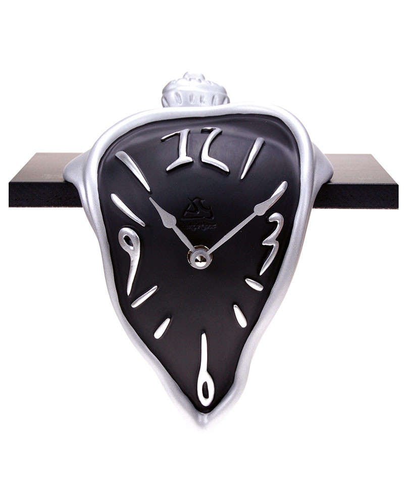 Surrealist style shelf clock, table clock.
German UTS quartz clock mechanism. Antartidee Made in Italy