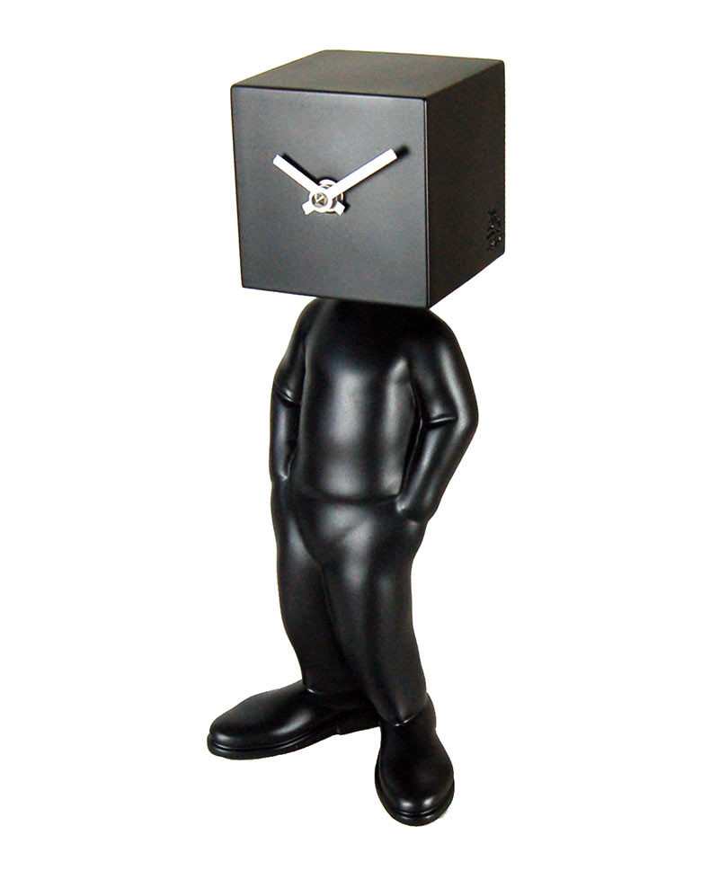 CUBIC MAN CLOCK
Table clock, human figure with a cube head German UTS quartz clock mechanism. Antartidee