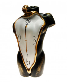 Vaso a forma di corpo femminile, statua greca di Venere con orologio, Antartidee