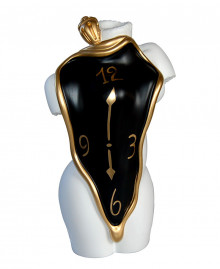 Vase in the shape of a female body, Greek statue of Venus with clock Antartidee