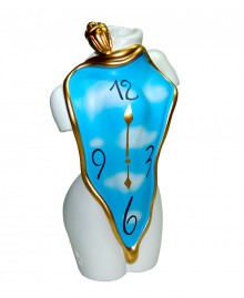 Vaso a forma di corpo femminile, statua greca di Venere con orologio, Antartidee