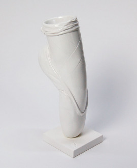 vaso a forma di scarpetta da ballerina, colore oro, Antartidee vaso a forma di scarpetta da ballerina, colore oro, Antartidee