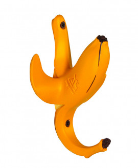 BANANA HANGER Antartidee
Hanger shaped like banana peel. 
Hand painted resin. Made in Italy.