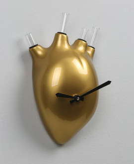 HEARTBEATS CLOCK, Wall clock in the shape of a human heart. Antartidee