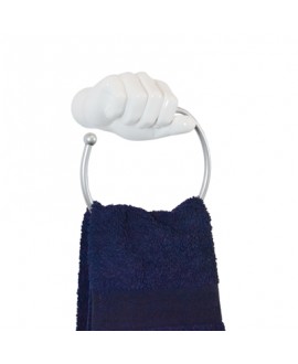 MANO PORTA SALVIETTA, porta asciugamani con mano in resina. Hand-made, Antartidee
