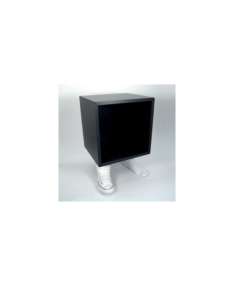 Tables Star Cube bedside. Foot-shaped base with sneakers. Antartidee