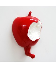 GANCIOMELA APPENDINO gancio a forma di mela rossa, bioadesivo 3M, Antartidee