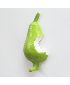 GANCIOPERA appendino, gancio a forma di pera verde, bioadesivo 3M Antartidee