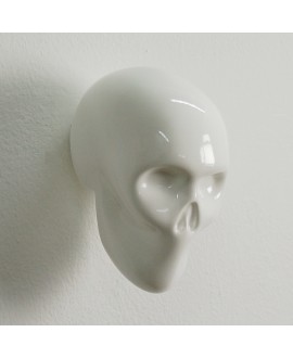 Skull hanger, handmade resin, white, Antartidee