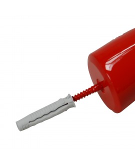 Appendiabiti a forma di mano destra in resina con rinforzo interno in acciaio, colore rosso. Antartidee