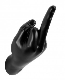 Mano che fa il dito medio, bianca, appendiabiti Antartidee